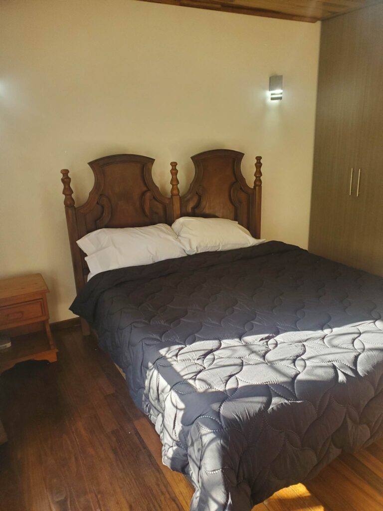 bedroom and bed